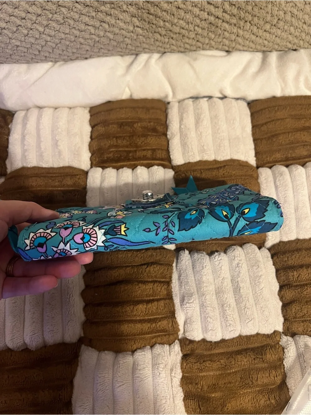 Vera Bradley RFID Turnlock Wallet in Peacock Garden NWTS!
